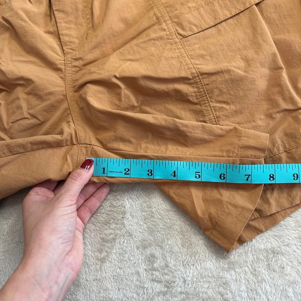 Eddie Bauer Shorts Mens XL Brown Nylon Hiking Cargo Belted Quick Dry Trail